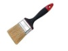 flat style natural white bristle and plastic handle paint brush