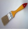 flat style orange color wooden handle and 80% top white double boiled bristle paint brush