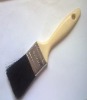 flat style pure black boiled bristle and plastic handle paint brush