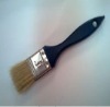 flat style pure white boiled China bristle paint brush with plastic handle