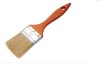 flat style pure white boiled China bristle paint brush with soft wooden handle HJFPB63321