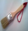 flat style pure white boiled China bristle paint brushwith soft wooden handle HJFPB63302