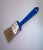 flat style pure white boiled bristle paint brush with palstic handle