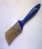 flat style pure white boiled bristle paint brush with plastic handle