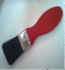 flat style100% boiled balck China bristle paint brush with red soft wooden handle