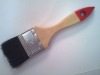 flat type boiled bristle tin-plate ferrule soft wooden handle paint brush