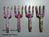 floral printed garden fork