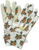 flower design garden gloves, made of T/C