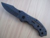 folding knife with carbon fiber camo