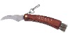 folding mushroom knife / pocket mushroom knife / wood handle mushroom knife