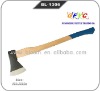 forged axe with wooden handle