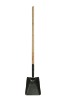 forged solid back square point shovel