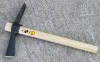 garden pickaxe with wooden handle