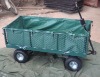garden tool cart with heavy loaded