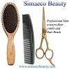 hair comb hair scissors and hair brush