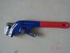 handtool:14"Angle type adjustable pipe wrench with dipped handle
