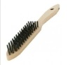 hardened and tempered wire brush with wooden handle