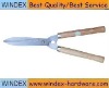 hedge shear with wooden handle
