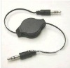 high quality and free shipping Retractable Audio Aux Cable for iPod iPhone 4 G 4th Gen AUC-3 100pcs/lot