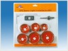 hole saw set, hole saw kit, 9pcs high cabon steel hole saw set