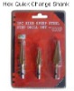 hss step drill set, 3pcs step drills