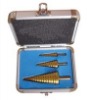 hss step drill set, 3pcs step drills