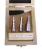 hss step drill set, 3pcs step drills
