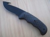 hunting knife with carbon fiber camo