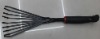iron Hand gardon cleaning tooth rake