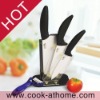 kitchen knife set with acrylic knife block