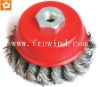 knot wire cup brush with nut