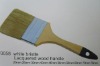 lacquered wooden handle trim pure white bristle paint brush