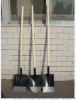 long wood handle shovel