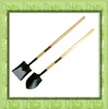 long wooden handle shovel
