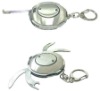 metal key ring tools set with tape and LED light
