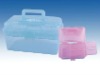 mini pink plastic transprent tool box with tray