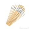 mini wooden handle pure white bristle paint brush