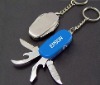 multifunction keychain knife with blue handle