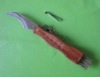 mushroom knife with brush and key chain