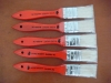 natural white boiled China bristle paint brushes with orange lacquer wooden handle