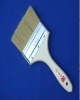 natural white boiled bristle and wooden handle paint brush