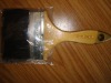 natural wooden handle with stainless steel ferrule black bristle paint brush