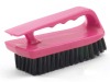 new!!black synthetic fiber pink plastic handle scrub brush