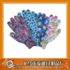 new design printed garden gloves-- dotted nylon glove