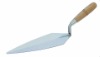 one piece brick trowel with polished wooden handle