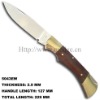 oracle bone handle double and folding blade pocket knife