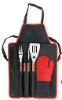 ourdoor gourmet grill mate barbecue(BBQ) tool apron 4 set