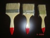 paint brush with red end wooden handle