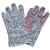 patterned dotted cotton gardening goves