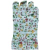 patterned dotted cotton gardening goves